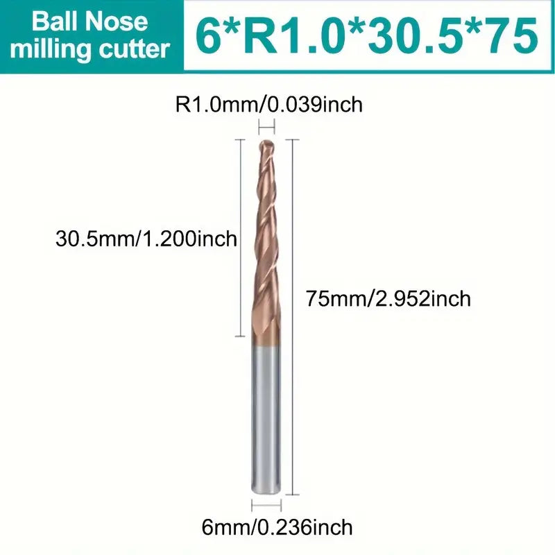 Tampered Ballnose- 2 Flute