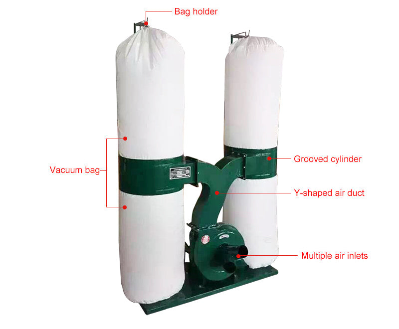 Double Bucket Sunction Dust Collector